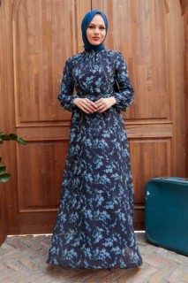 Daily Dress - فستان حجاب أزرق كحلي داكن 100332747 - Turkey