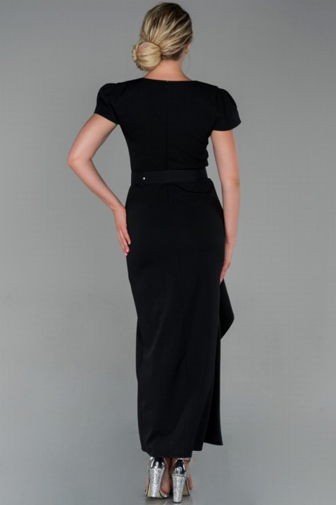 Evening Dress Short Sleeve Belted Midi Invitation Dress 100297446