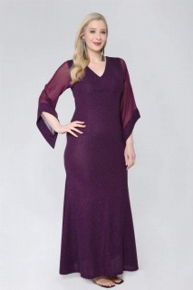 Angelino Plus Size Silvery Flexible Long Evening Dress 100276733