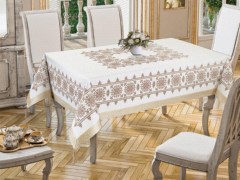 Living room Table Set - Simona Tulip Patterned Chambre à coucher et ensemble de salon 5 pièces Noir 100331227 - Turkey