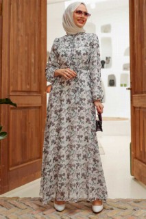 Daily Dress - White Hijab Dress 100339741 - Turkey