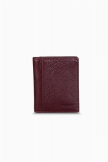 Men - Claret Red Leather Men's Wallet 100345770 - Turkey