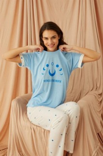 Lingerie & Pajamas - Women's Patterned Pajamas Set 100325969 - Turkey
