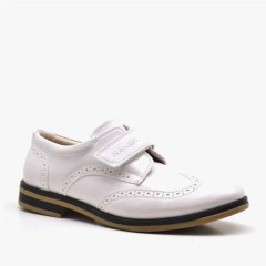 Titan Classic Cream Patent with Velcro Young Men's Shoes 100278499