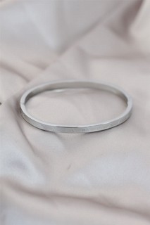 Bracelet - Steel Silver Color Roman Numeral Cuff Bracelet 100319360 - Turkey