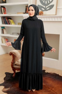 Clothes - Black Hijab Dress 100340828 - Turkey