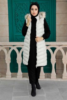 Vest - Beige Hijab Inflatable Vest 100345001 - Turkey