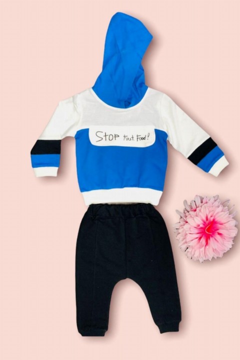 Baby Boy Clothes - Ensemble haut bleu à capuche pour bébé garçon 100326969 - Turkey