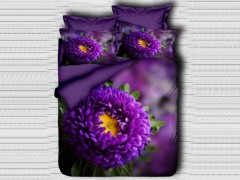 Duvet Cover Sets - Best Class Digital Printed 3d Double Duvet Cover Set Purple 100257684 - Turkey