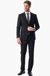 Men Clothing - بدلة رجالية بمقاس ديناميكي أساسي أسود 100351477 - Turkey
