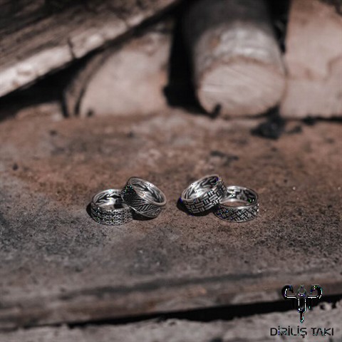 Leaf Model Silver Wedding Ring 100347712