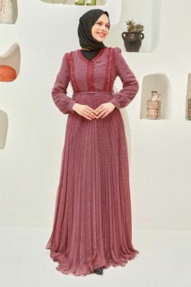 Daily Dress - Robe Hijab Rouge Bordeaux 100340469 - Turkey