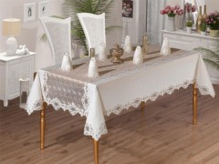 Table Cover Set - French Guipure Efsa Lace Dinner Set - 25 Pieces 100259864 - Turkey