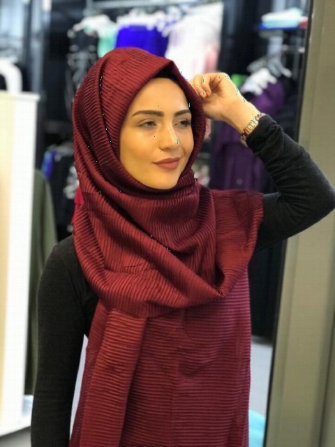 Woman Hijab & Scarf - purple  - code: 09-07 100294019 - Turkey