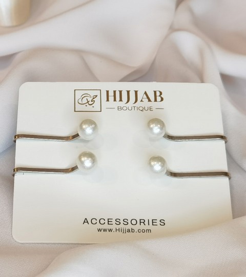 Hijab Accessories - 4 pcs Muslim Hijab Clip Scarf 100298833 - Turkey