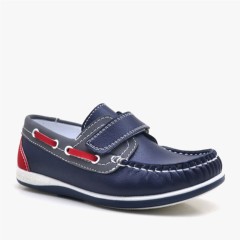 Boy Shoes - کفش بچه گانه 100278580 مدل کلاسیک Sailor کلاسیک Feniks Navy Blue Velcro - Turkey