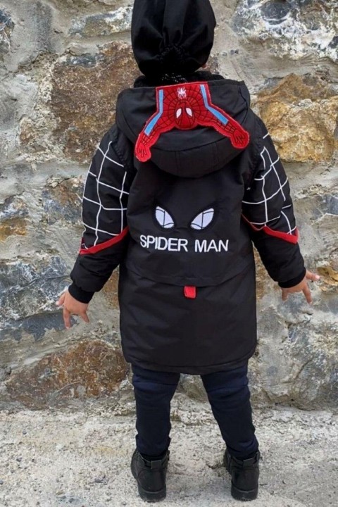 Boys Spider-Man Black Coat 100326871