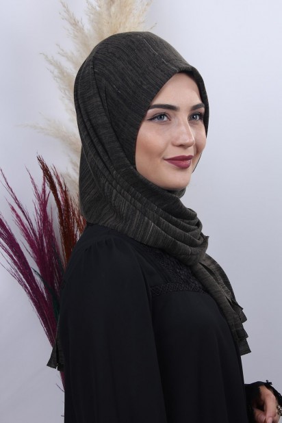 Knitwear Practical Hijab Shawl Khaki Green 100282922