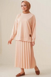 Outwear - Jupe plissée basique costume double pour femme 100342665 - Turkey