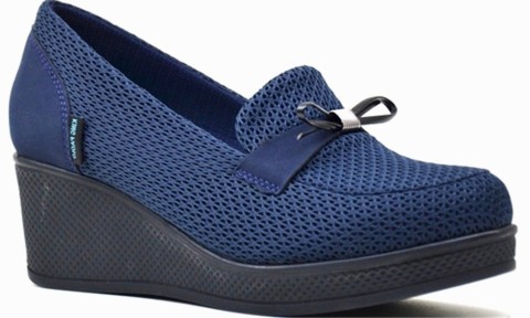 Sneakers & Sports - LOAFER KRKAERS - NAVY BLUE - WOMEN'S SHOES,Textile Sports Shoes 100325249 - Turkey