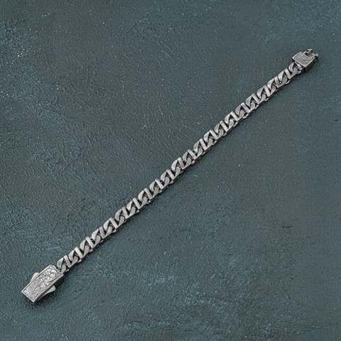 Rectangle Silver Chain Bracelet 100349884