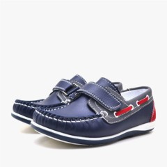 Feniks Navy Blue Velcro Classic Sailor Kid Shoes 100278580