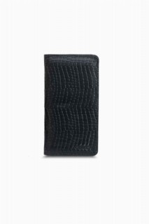 Handbags - Guard Plus Portefeuille unisexe en cuir à imprimé Texas noir avec entrée pour téléphone 100345769 - Turkey