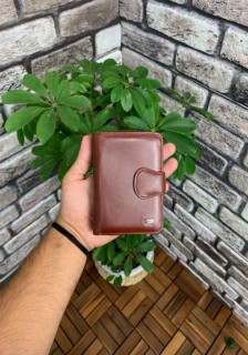 Hand Portfolio - Patted Tan Leather Women's Wallet 100345735 - Turkey