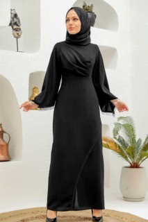 Evening & Party Dresses - Black Hijab Evening Dress 100339590 - Turkey