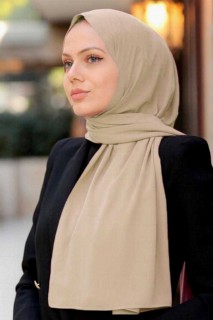 Woman Bonnet & Hijab - Beige Hijab Shawl 100339184 - Turkey