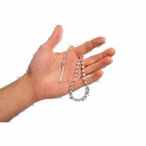 Barley Cut Silver Rosary 100349104