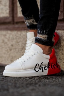 Men's Shoes  WHITE RED 100342243