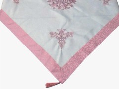 Square Table Cover - Tulip Embroidered Guipure Fiskos Cream Powder 100258172 - Turkey