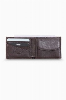 Coin Brown Genuine Leather Horizontal Men's Wallet 100346306
