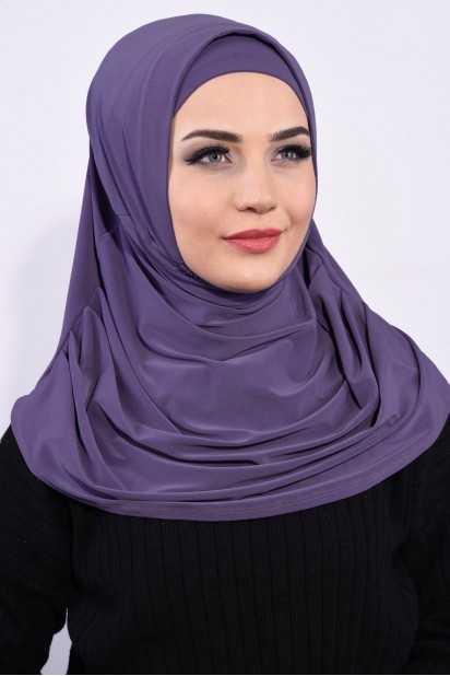 Woman Bonnet & Turban - Boneli Prayer Cover Lilac 100285134 - Turkey