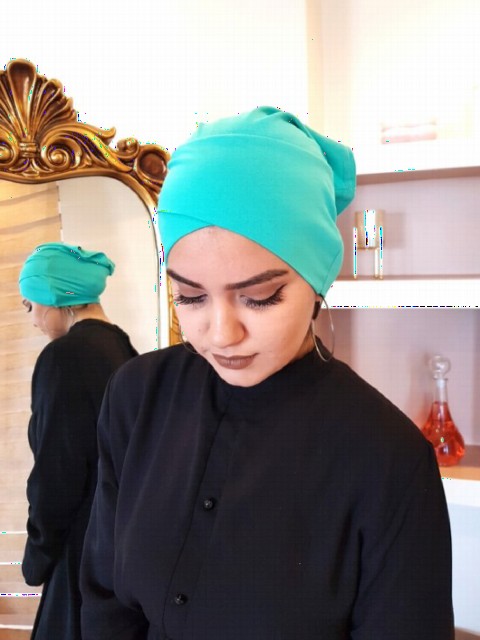 Woman Hijab & Scarf - turquoise green |code: 3022-18 100294141 - Turkey