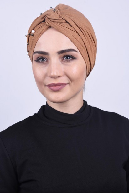 All occasions - Pearly Wrap Bonnet Tan 100284965 - Turkey