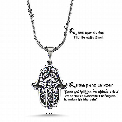 Fatma Ana Hand Silver Necklace 100348852
