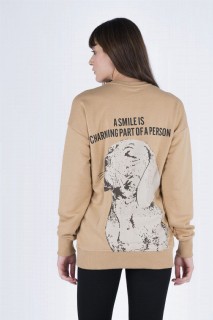 Sweatshirt - Women's Printed 3 Thread Sweatshirt 100326361 - Turkey