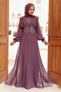 Evening & Party Dresses - فستان سهرة حجاب وردي داكن داكن 100338530 - Turkey