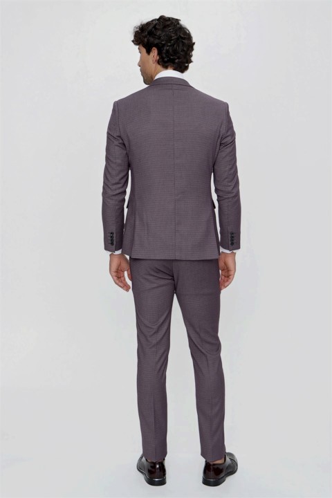 Men's Plum Small Black Vest Slim Fit Slim Fit 6 Drop Suit 100350995