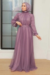 Wedding & Evening - Robe de soirée Hijab Dusty Rose 100341224 - Turkey