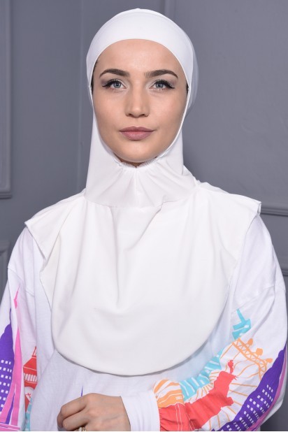 All occasions - Neck Collar Hijab Ecru 100285405 - Turkey