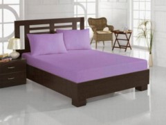 Bed sheet - مفرش سرير مطاطي من القطن الممشط أرجواني 100259138 - Turkey