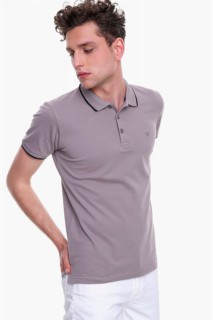 Men's Dark Gray Basic Polo Neck No Pocket Dynamic Fit Comfortable Fit T-Shirt 100351215