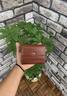 Hand Portfolio - Multi-Compartment Tobacco Leather Women's Wallet 100345717 - Turkey
