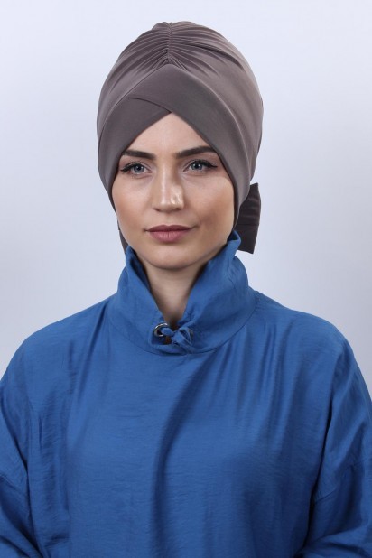 Double-Sided Bonnet Mink with Bow 100285301