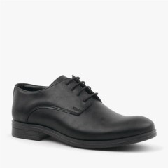 Classical - Black Matte Lace-up Oxford Kids Shoes 100352406 - Turkey