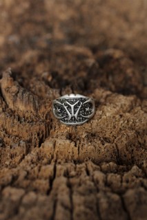 Silver Rings 925 - Adjustable Belt Length Design Men's Ring 100319199 - Turkey