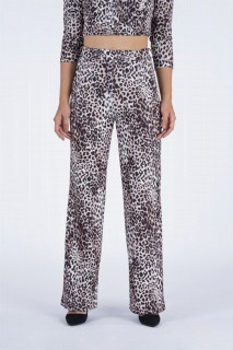 Women's Leopard Patterned Belt Double Suit 100326223
